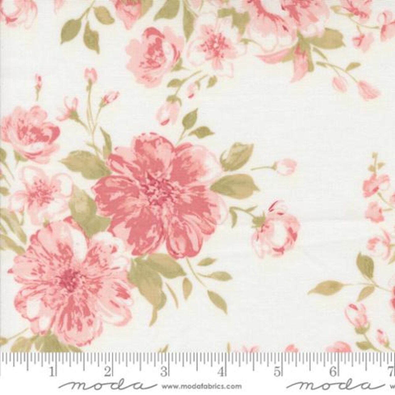 Fabric Moda Porcelain Rose Garden Muse by the Quarter Yard 44390-11